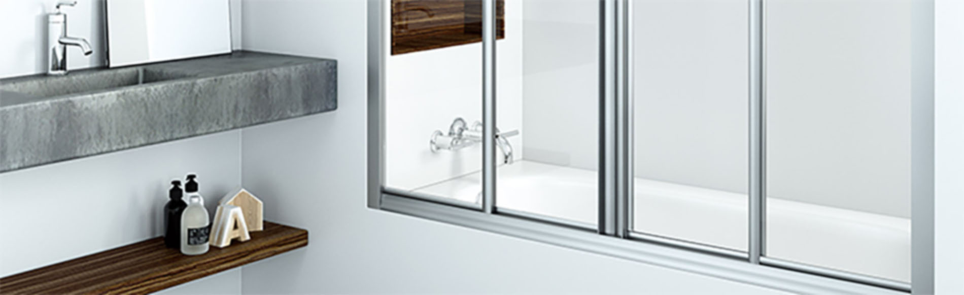 detalle de mampara de bañera mampara de baño